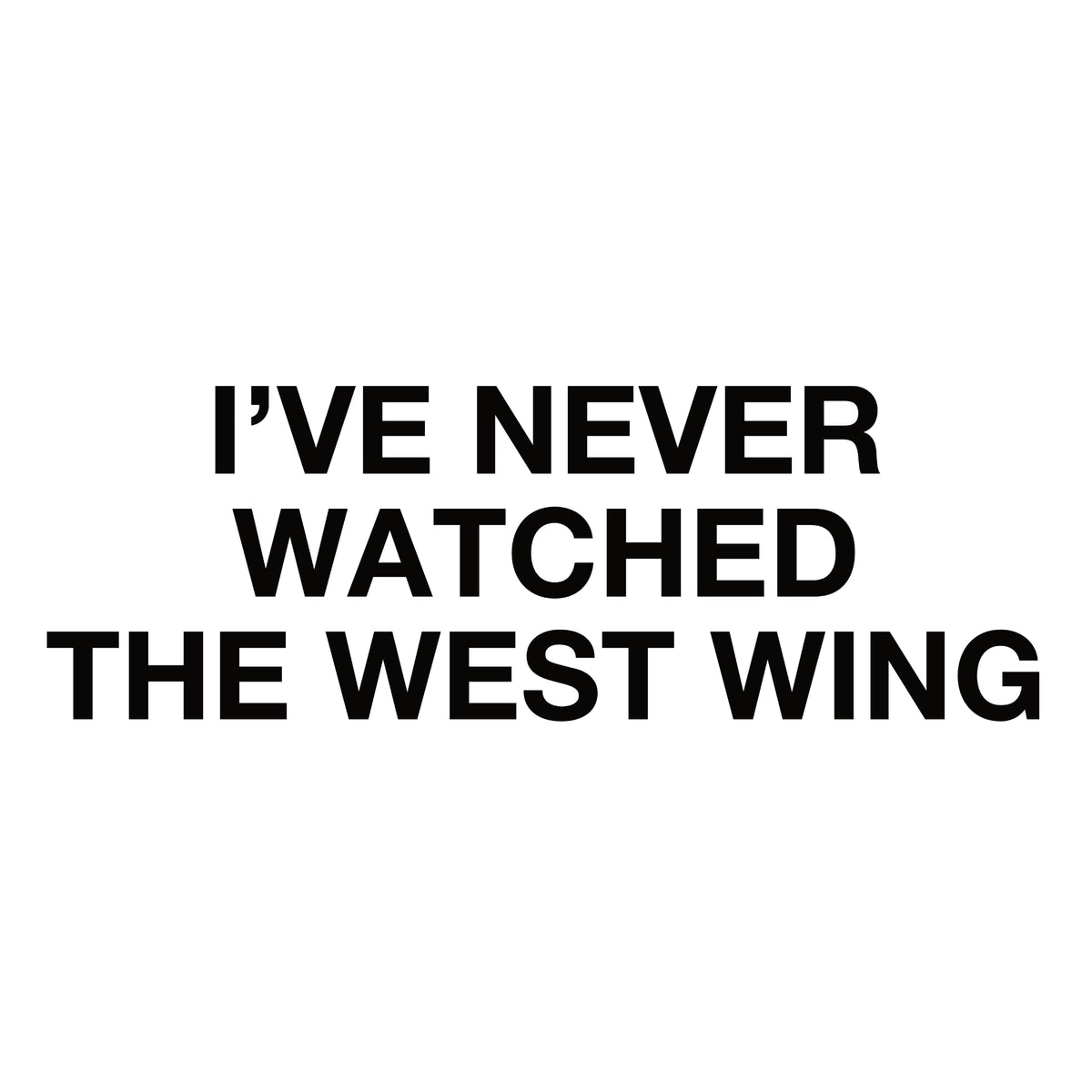 The West Wing TV t-shirt design from Lonely Kids Club