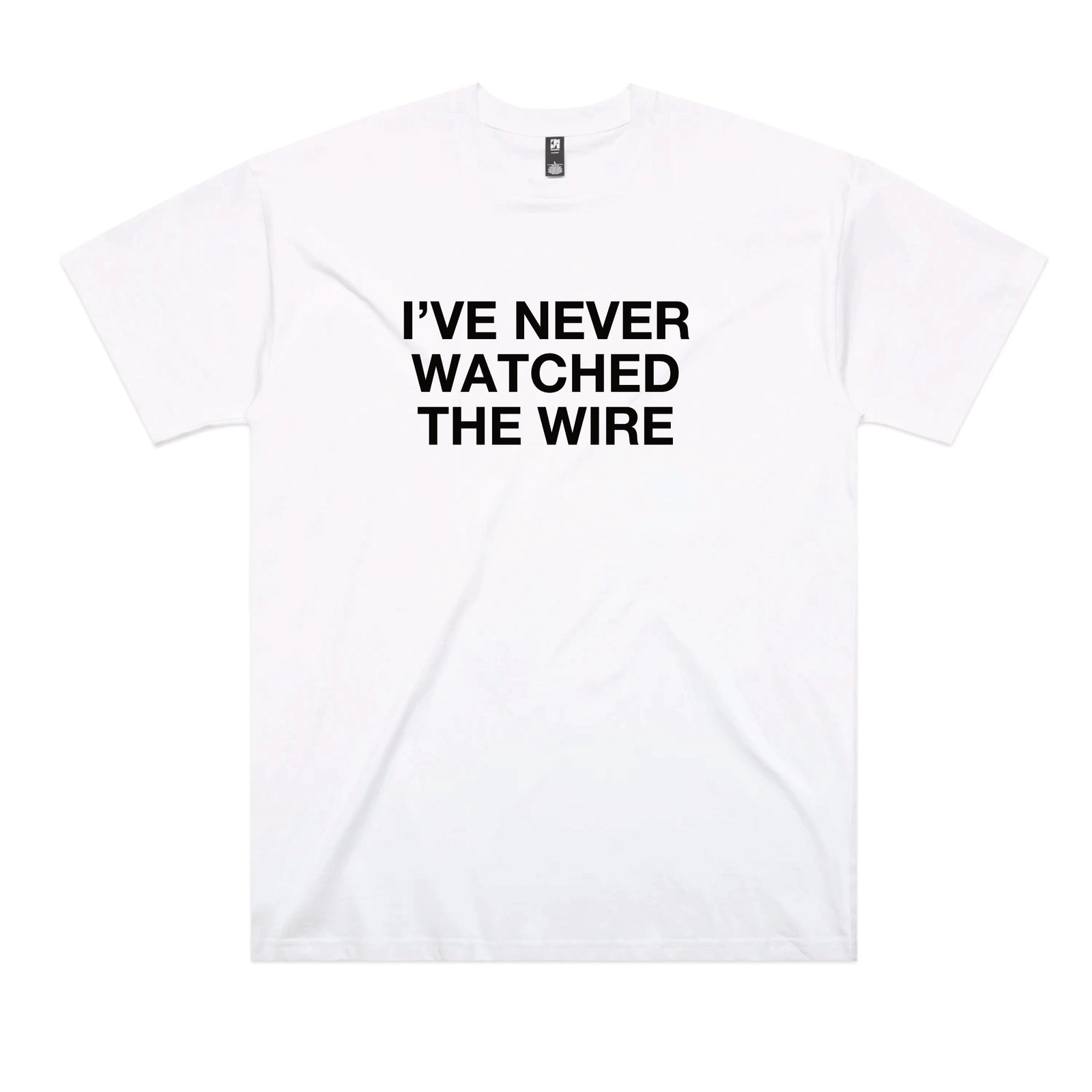 White oversized t-shirt with The Wire TV graphic by Lonely Kids Club
