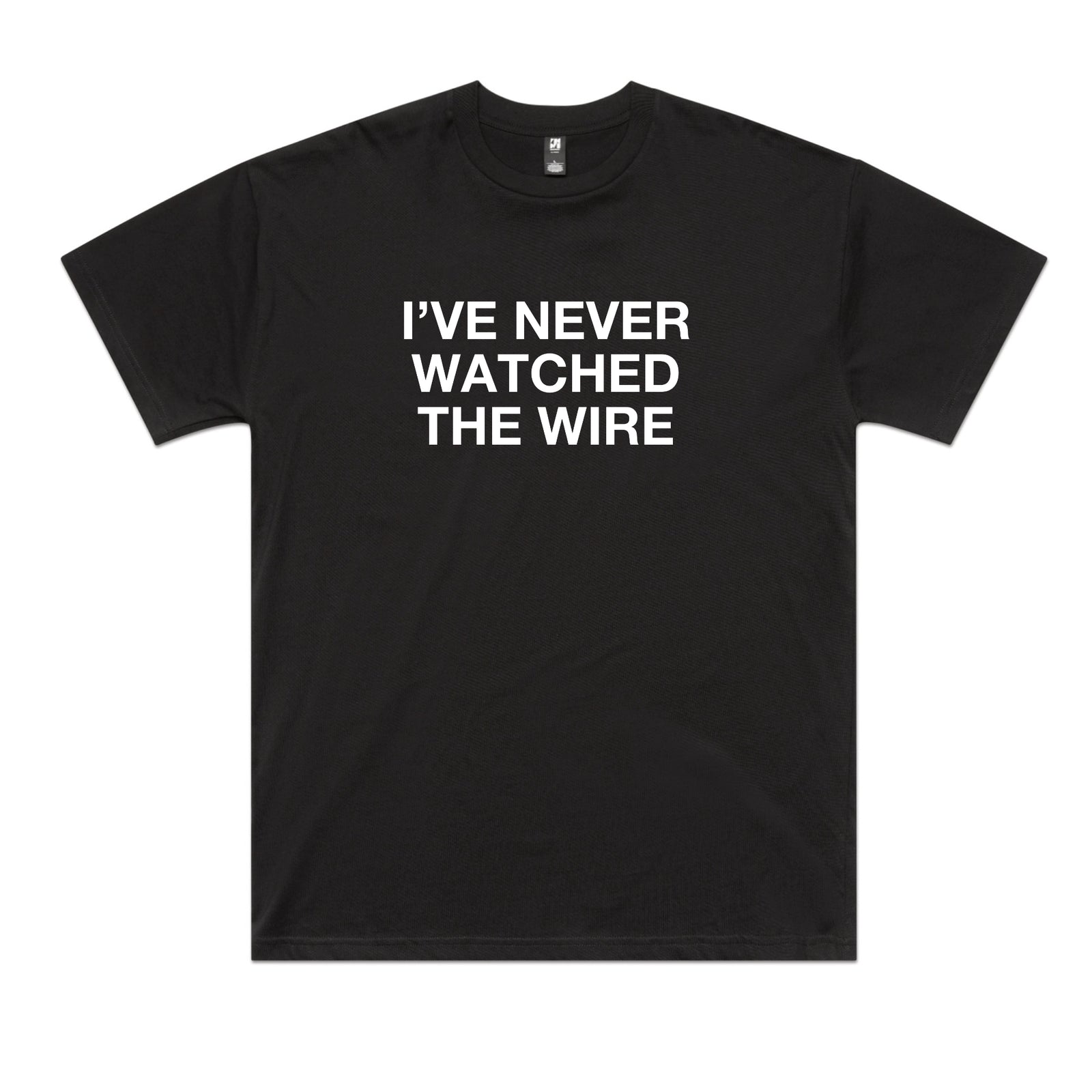Black oversized t-shirt with The Wire TV graphic by Lonely Kids Club