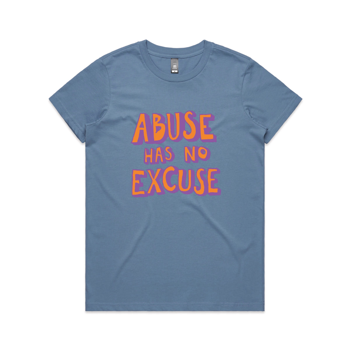 Abuse Has No Excuse t-shirt design, artwork by Claire Harrison for Lonely Kids Club