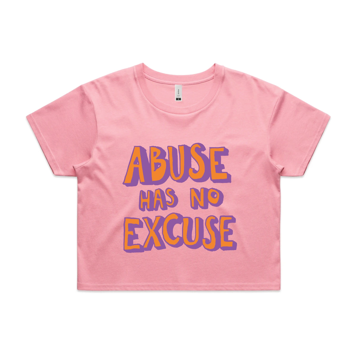 Abuse Has No Excuse t-shirt design, artwork by Claire Harrison for Lonely Kids Club