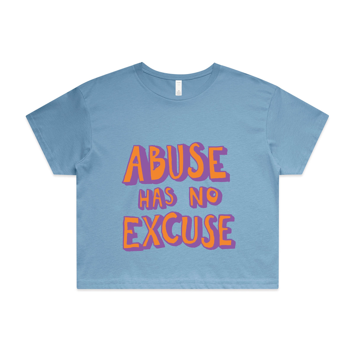 Abuse Has No Excuse t-shirt design, artwork by Claire Harrison for Lonely Kids Club