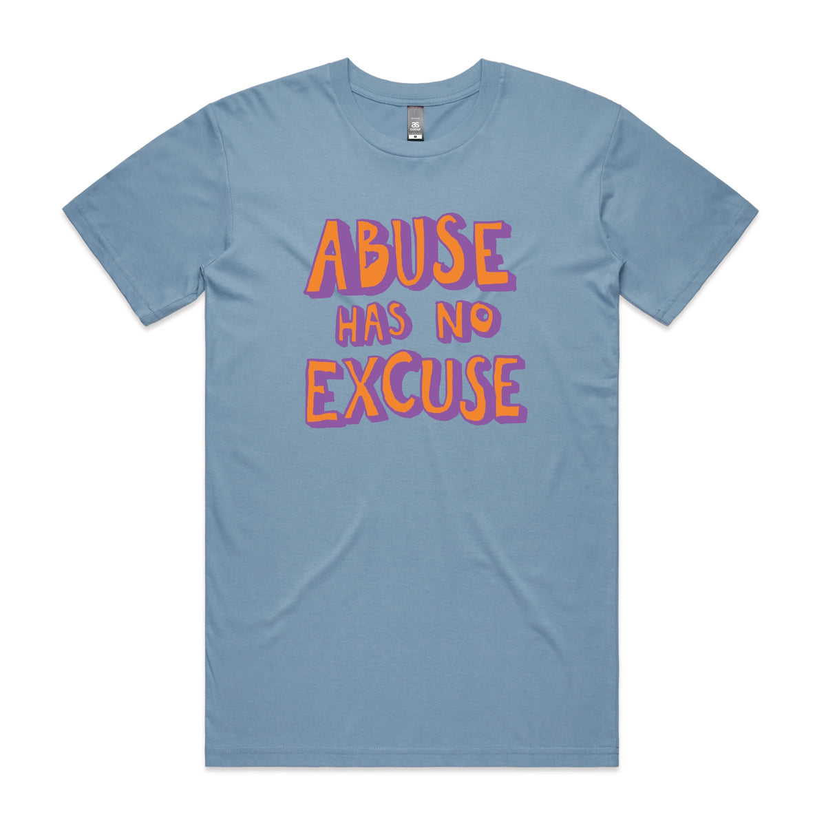 Abuse Has No Excuse t-shirt design, artwork by Claire Harrison for Lonely Kids Club
