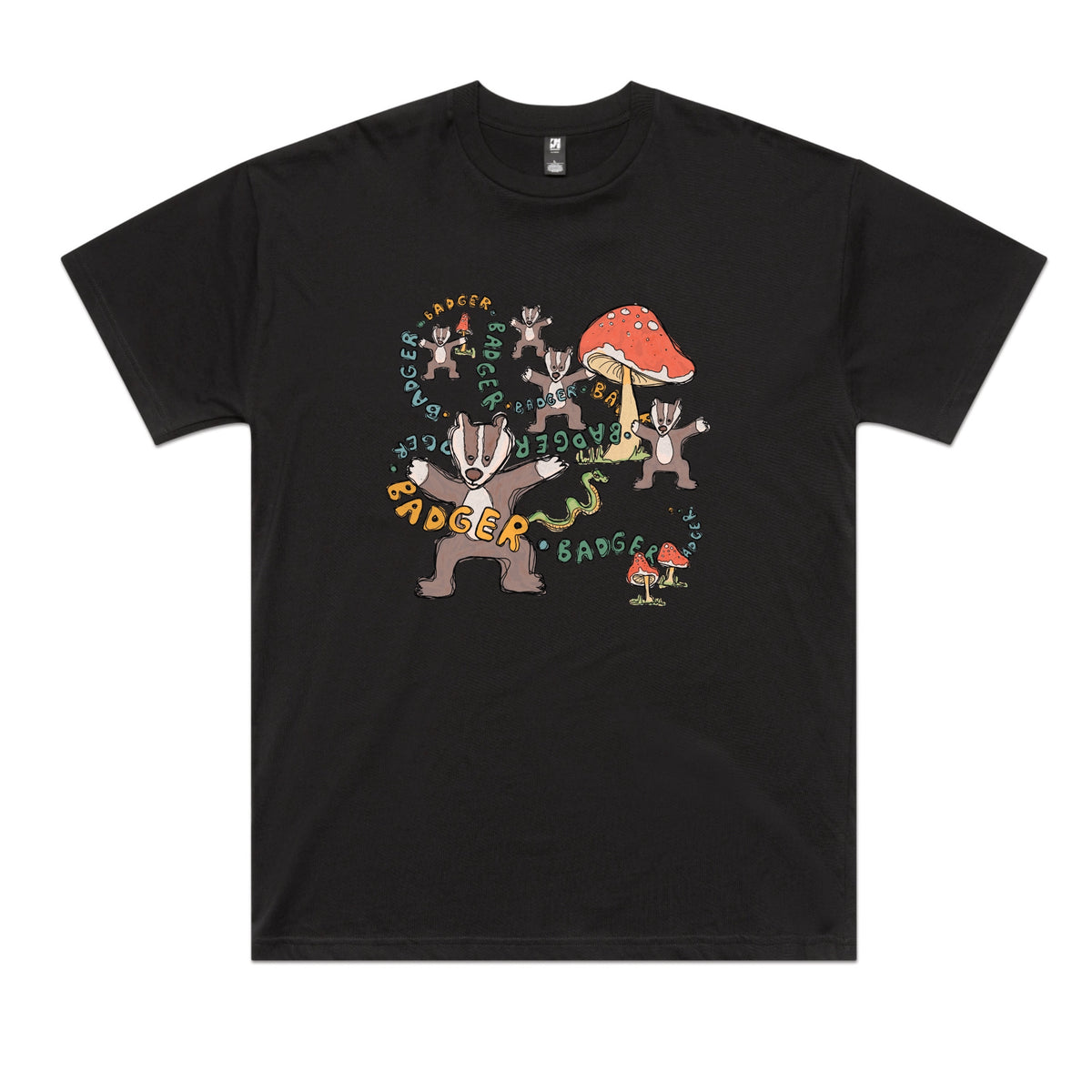 Badger Badger Badger t-shirt by Lonely Kids Club