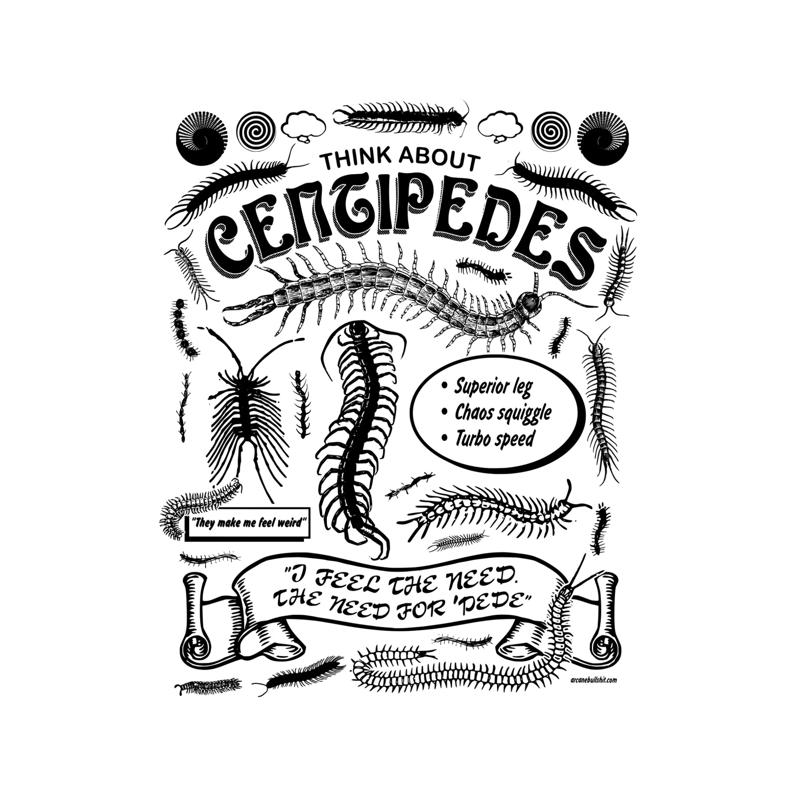 Think About Centipedes Tee