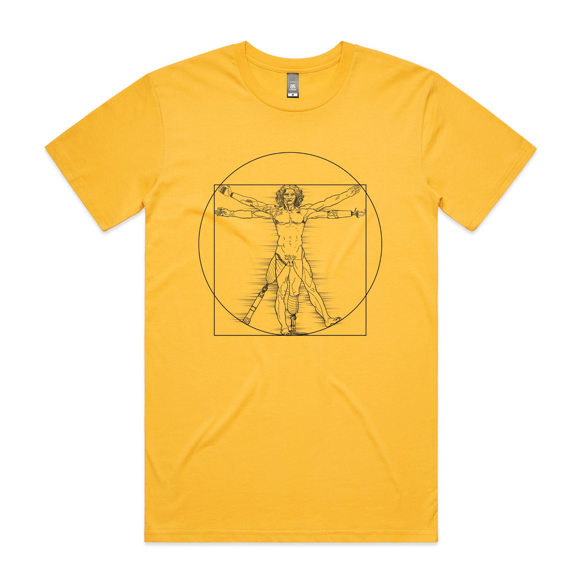 Yellow unisex t-shirt with I Deal Man graphic by Lonely Kids Club