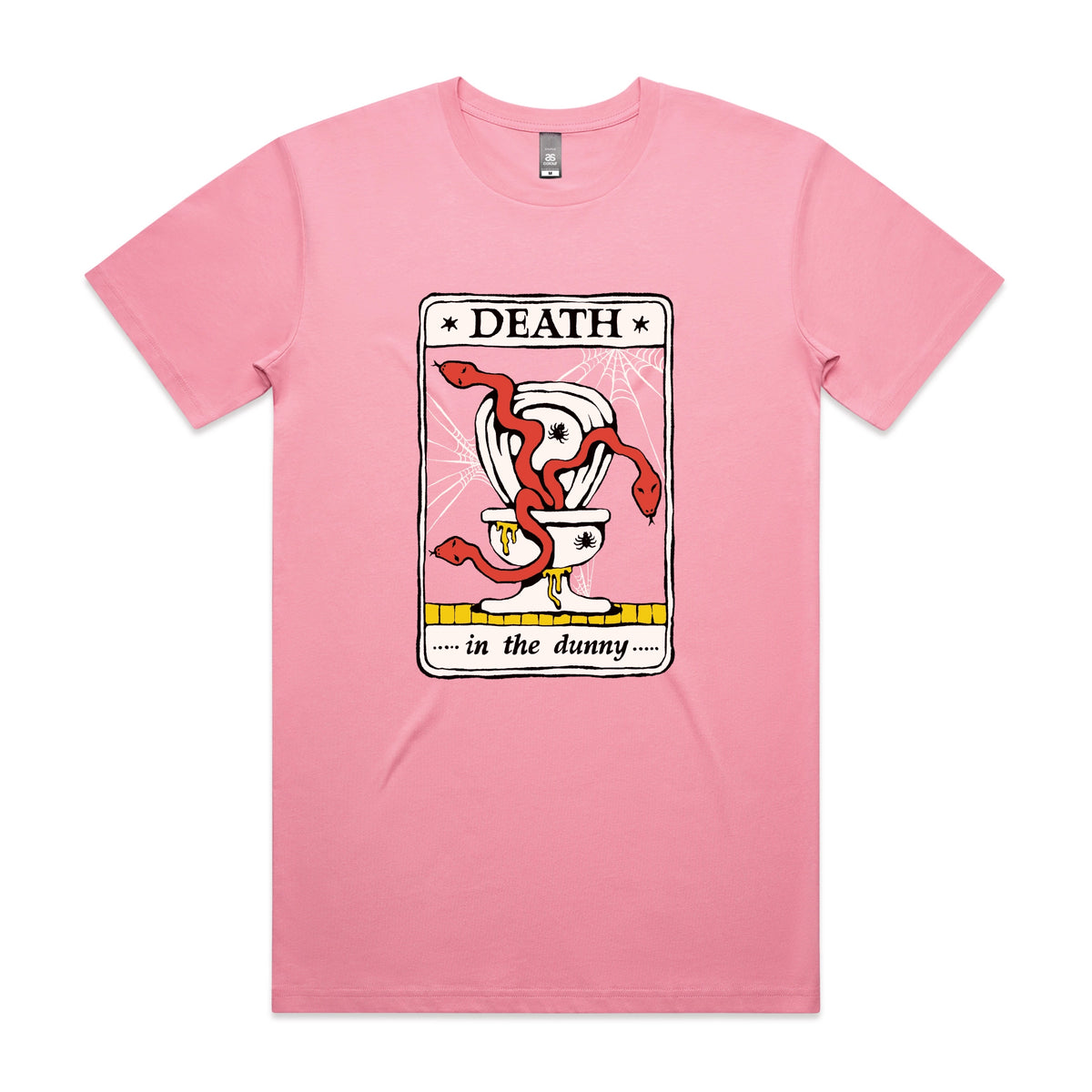 Bubblegum unisex t-shirt with Death Tarot graphic by Lonely Kids Club