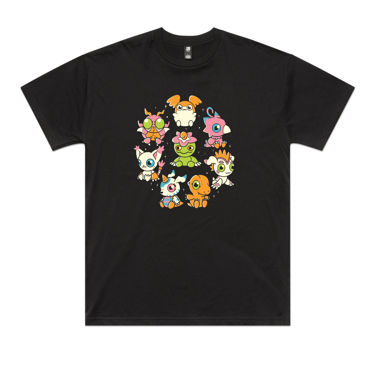 Black oversized t-shirt with Digicute graphic by Lonely Kids Club