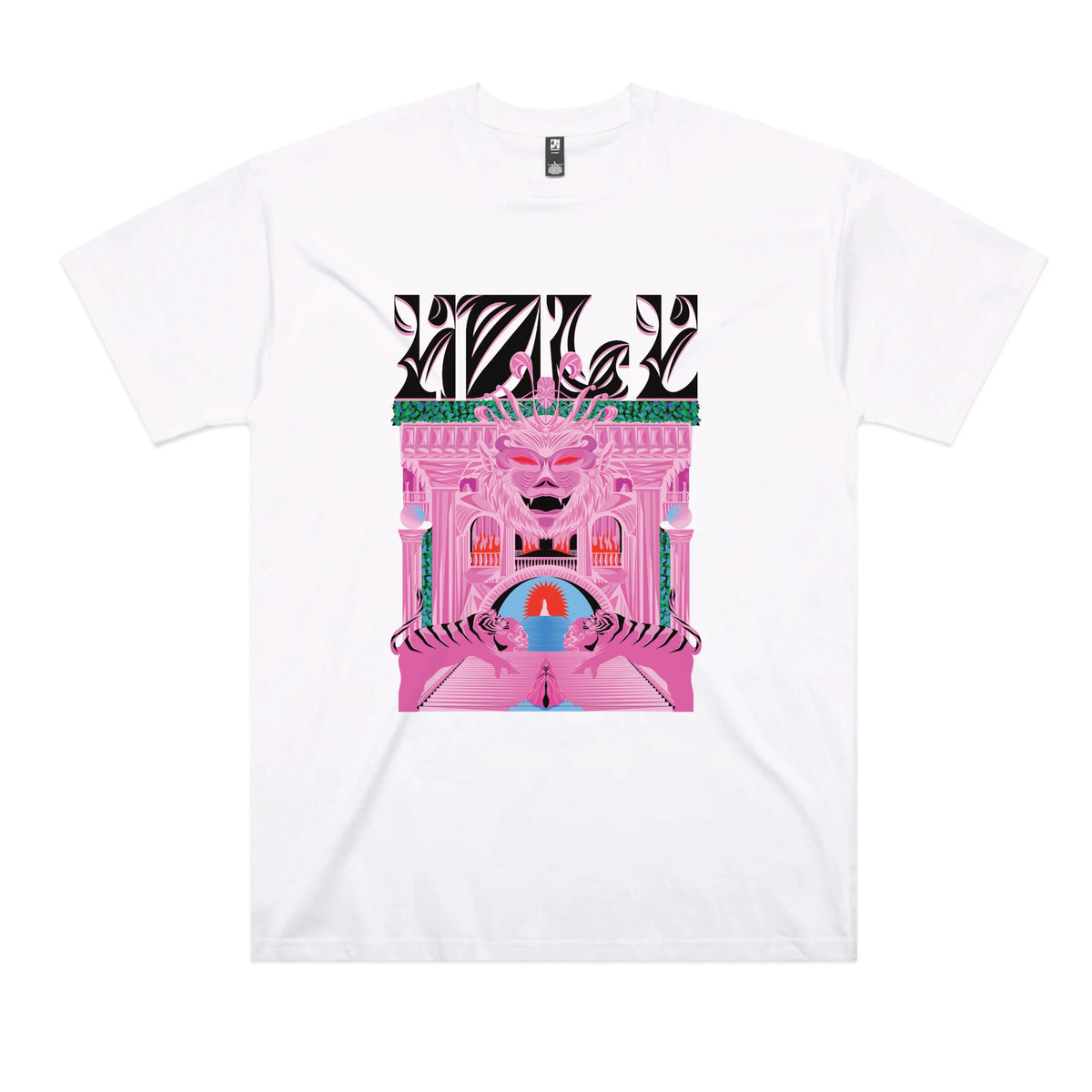 White oversized t-shirt with Holy Temple graphic by Lonely Kids Club