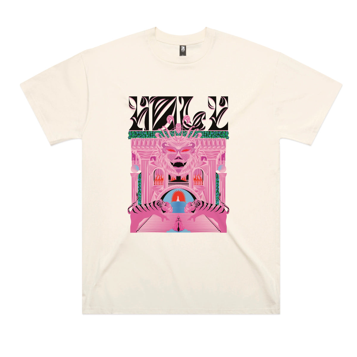 Ecru oversized t-shirt with Holy Temple graphic by Lonely Kids Club