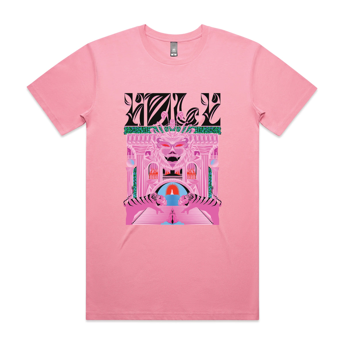 Bubblegum unisex t-shirt with Holy Temple graphic by Lonely Kids Club