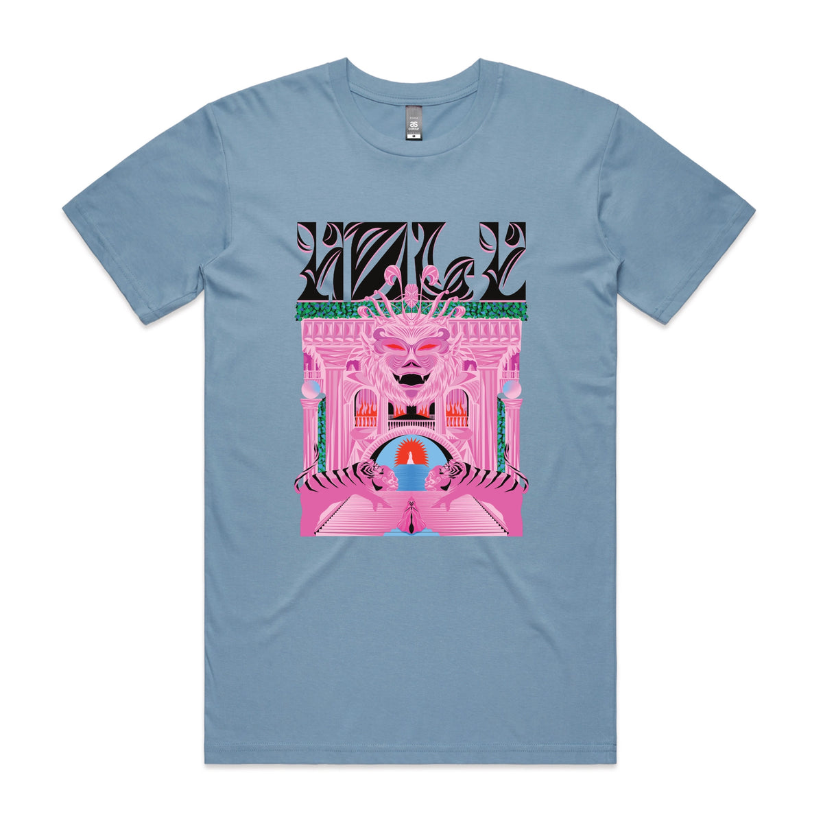 Carolina Blue unisex t-shirt with Holy Temple graphic by Lonely Kids Club