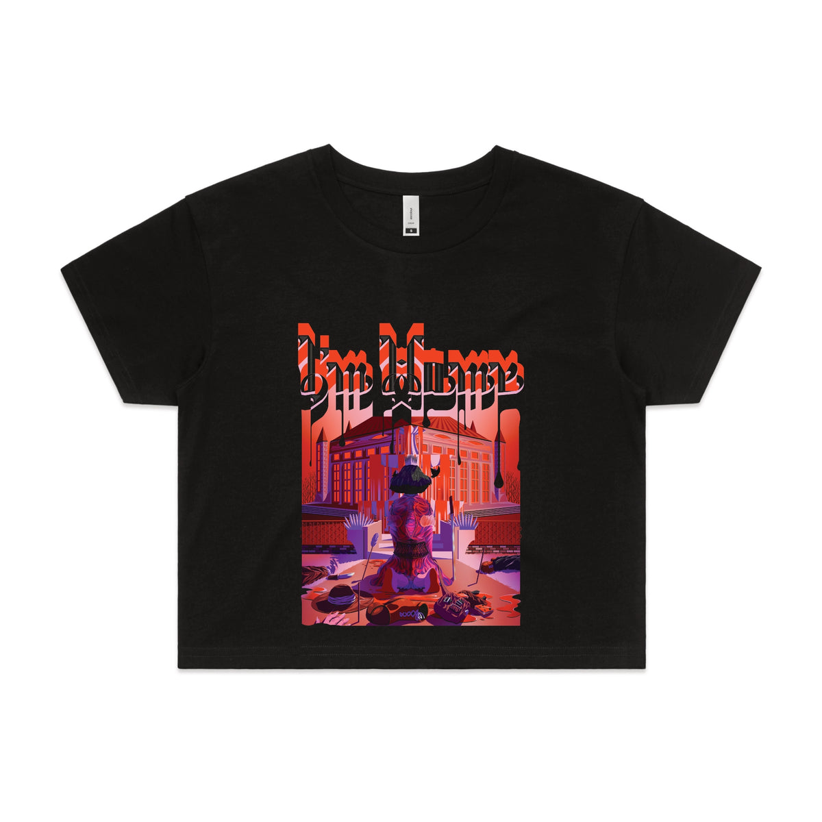 Black crop top with I'm Home graphic by Lonely Kids Club