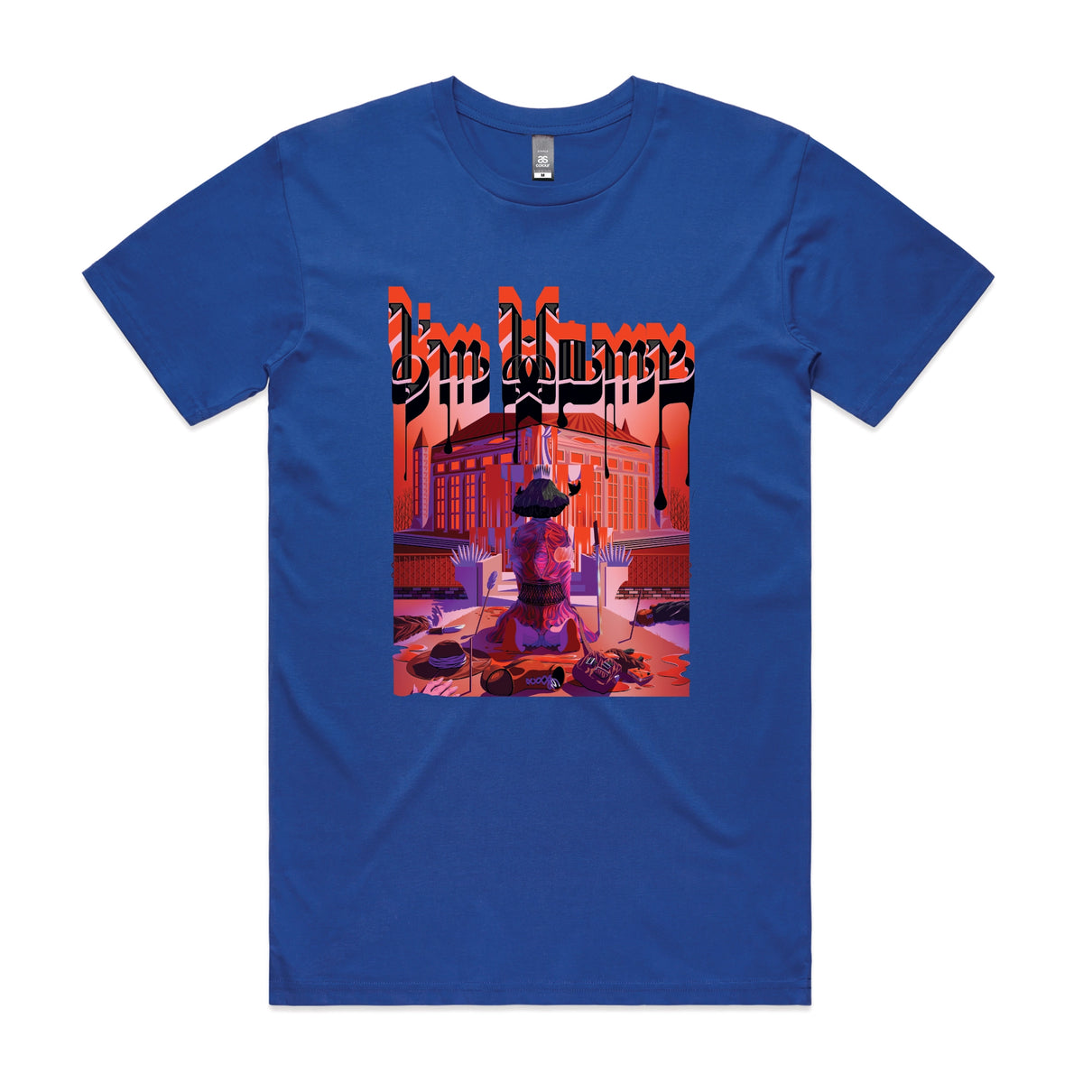 Royal Blue unisex t-shirt with I'm Home graphic by Lonely Kids Club