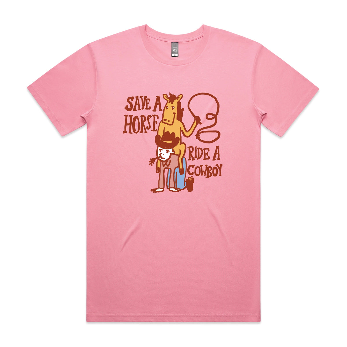 Bubblegum unisex t-shirt with Save A Horse graphic by Lonely Kids Club