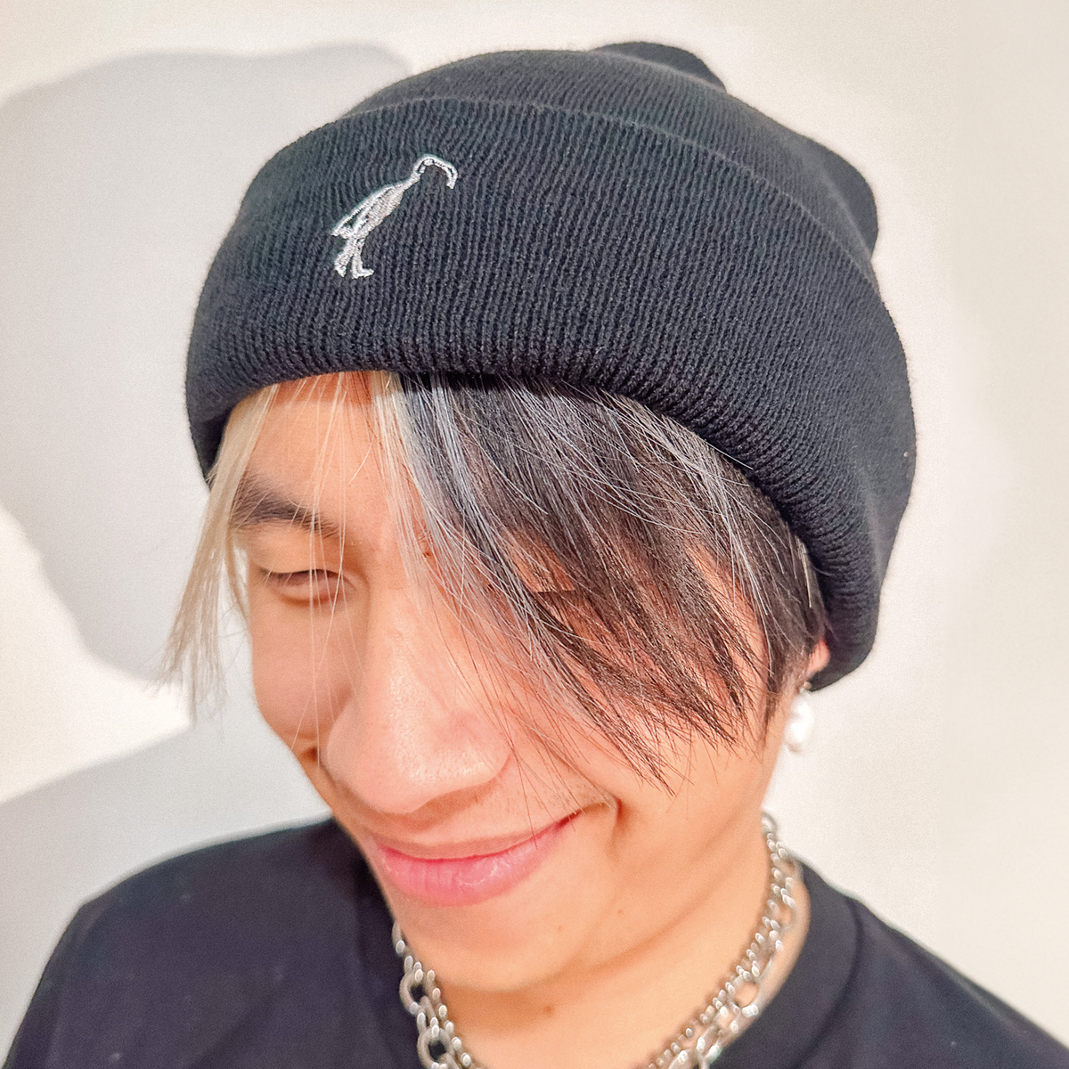 Black beanie with Ibis Logo Beanie graphic by Lonely Kids Club