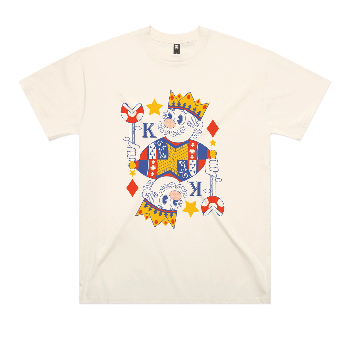 Ecru oversized t-shirt with Mushroom King graphic by Lonely Kids Club