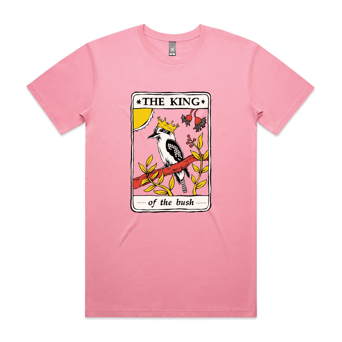 Bubblegum unisex t-shirt with The King Tarot graphic by Lonely Kids Club