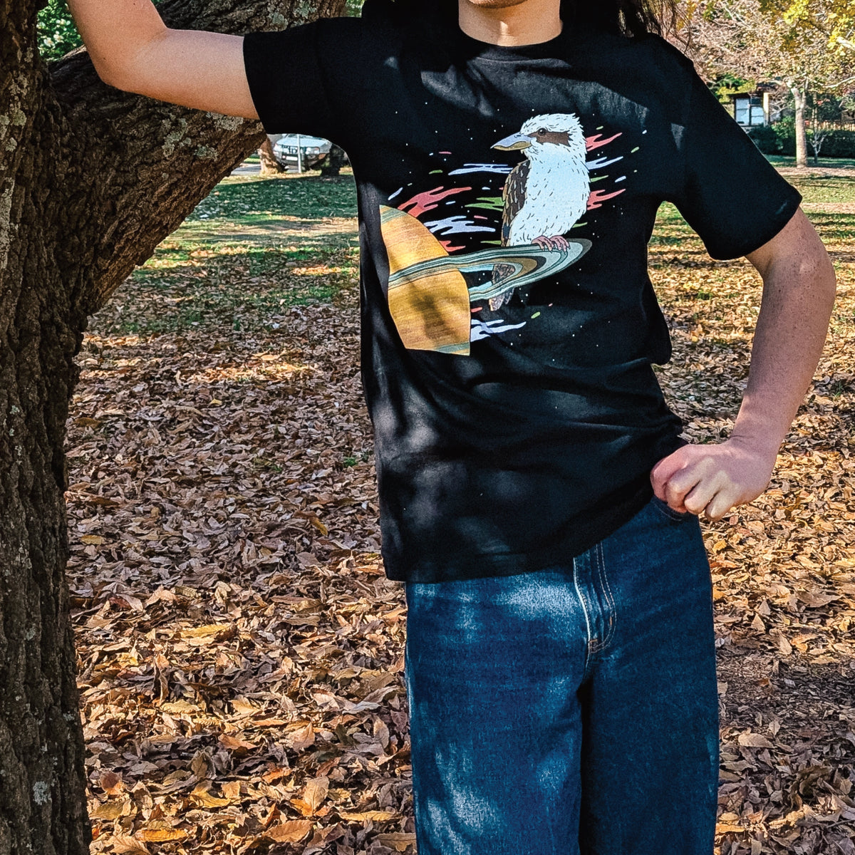 Space Kookaburra t-shirt by Lonely Kids Club