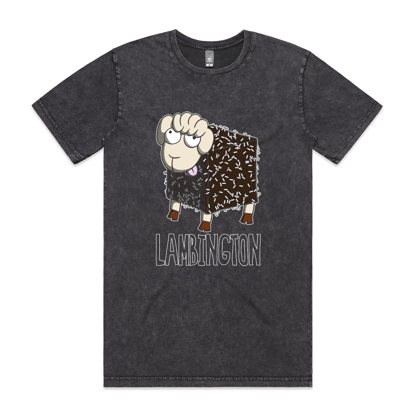 Acid Wash unisex t-shirt with Lambington graphic by Lonely Kids Club