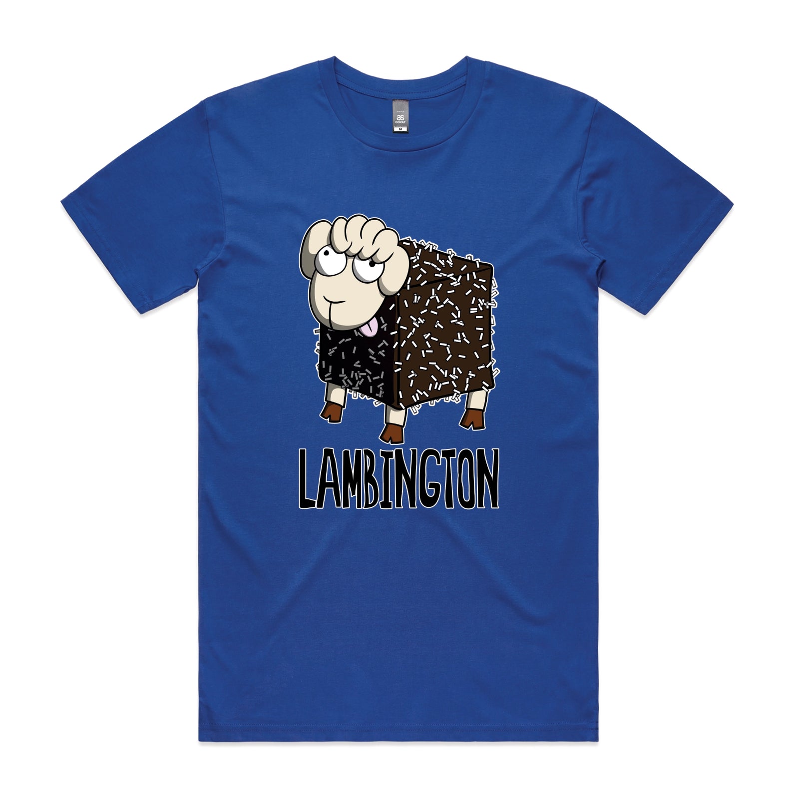 Royal Blue unisex t-shirt with Lambington graphic by Lonely Kids Club