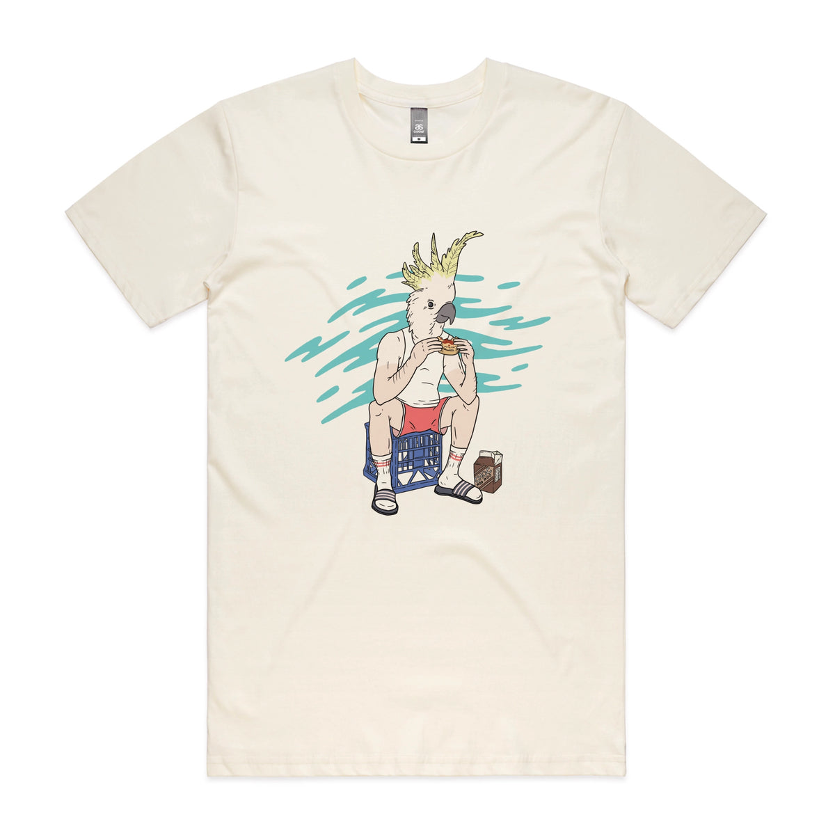 Ecru unisex t-shirt with This Is Living graphic by Lonely Kids Club