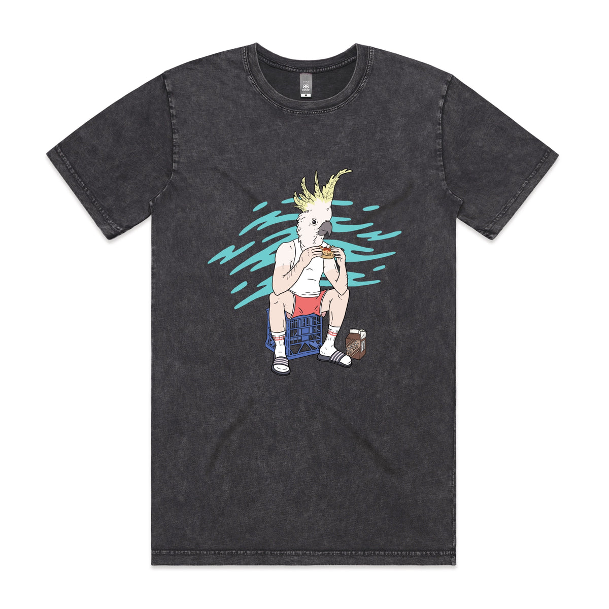 Acid Wash unisex t-shirt with This Is Living graphic by Lonely Kids Club