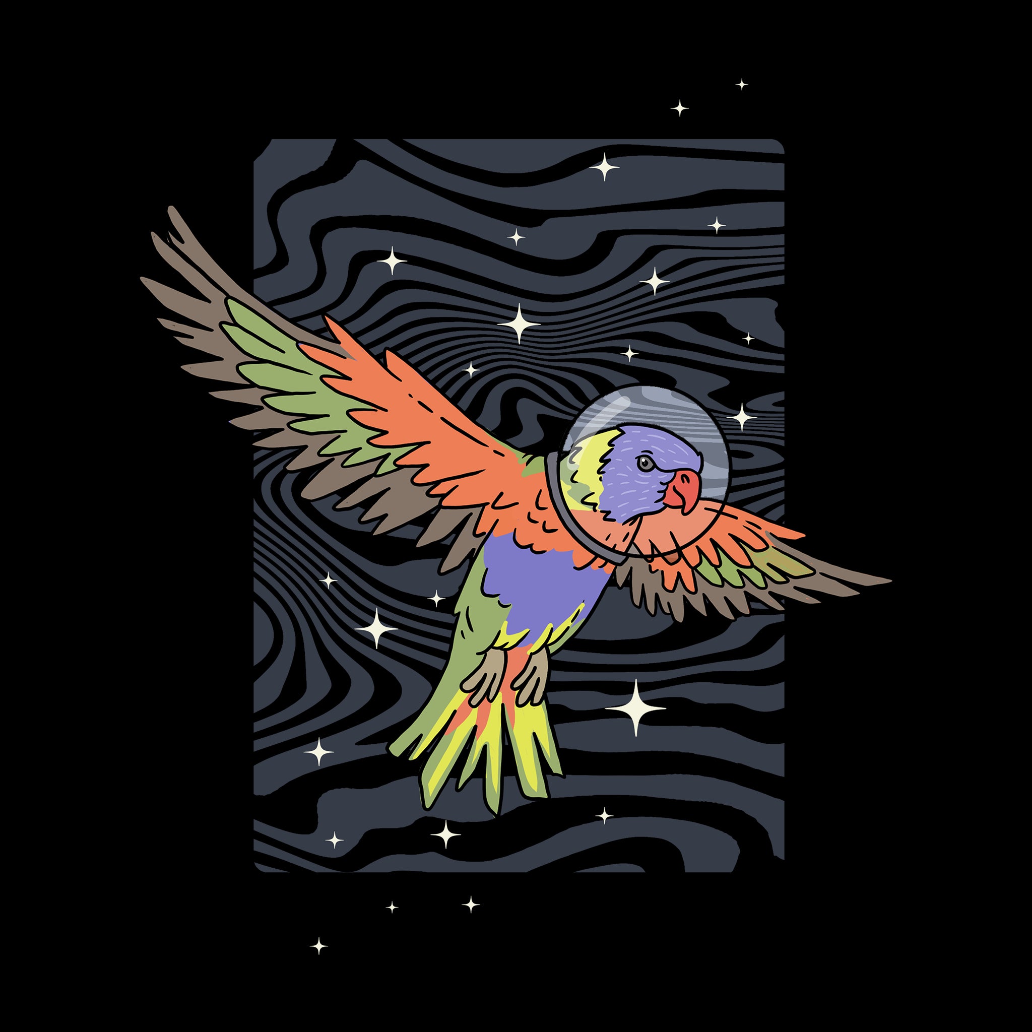 Space Lorikeet Oversized Tee