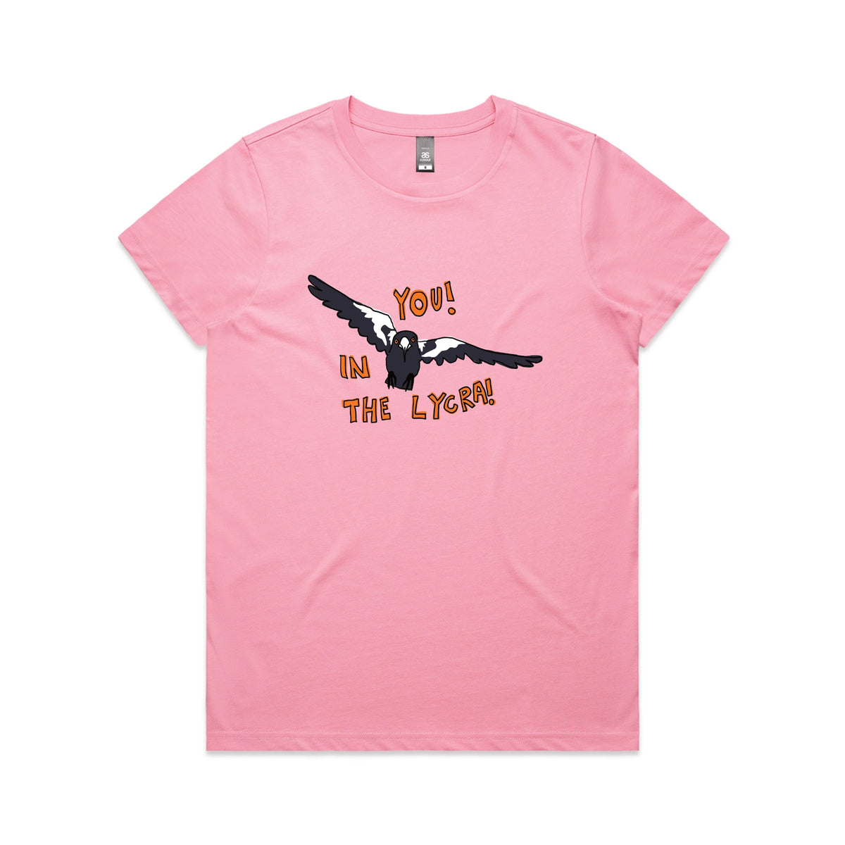 Bubblegum fitted womens t-shirt with In The Lycra graphic by Lonely Kids Club