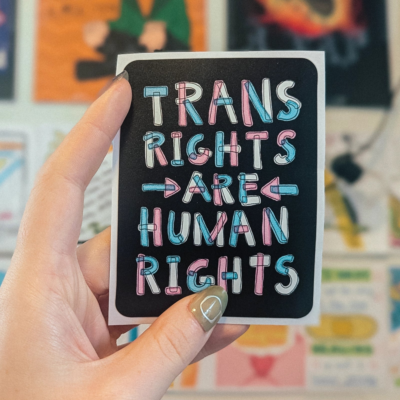 Trans Rights Weatherproof Sticker sticker set by Lonely Kids Club