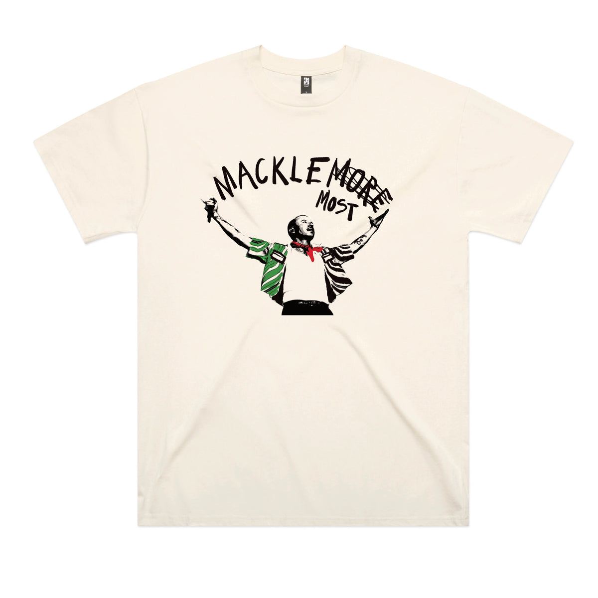 Ecru oversized t-shirt with Macklemost graphic by Lonely Kids Club