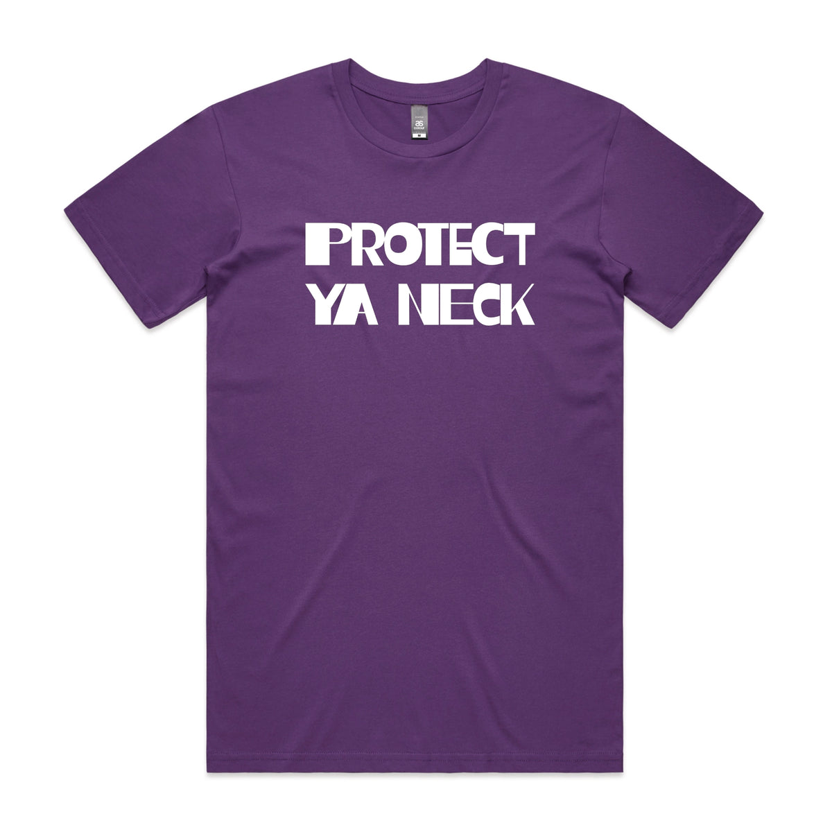 Purple unisex t-shirt with Protect Ya Neck graphic by Lonely Kids Club