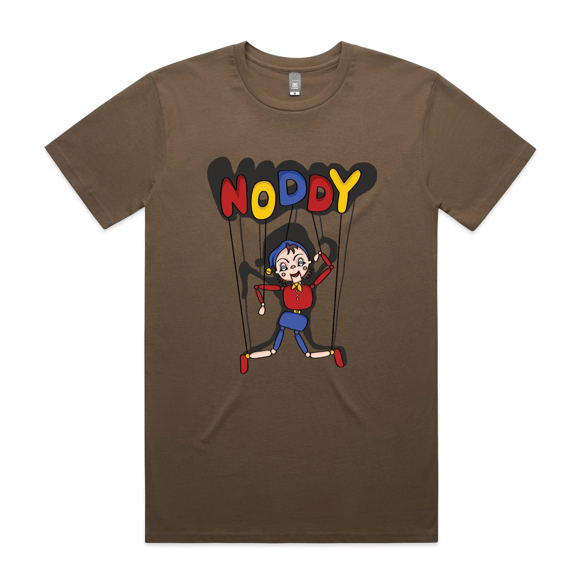 Walnut unisex t-shirt with Noddy graphic by Lonely Kids Club