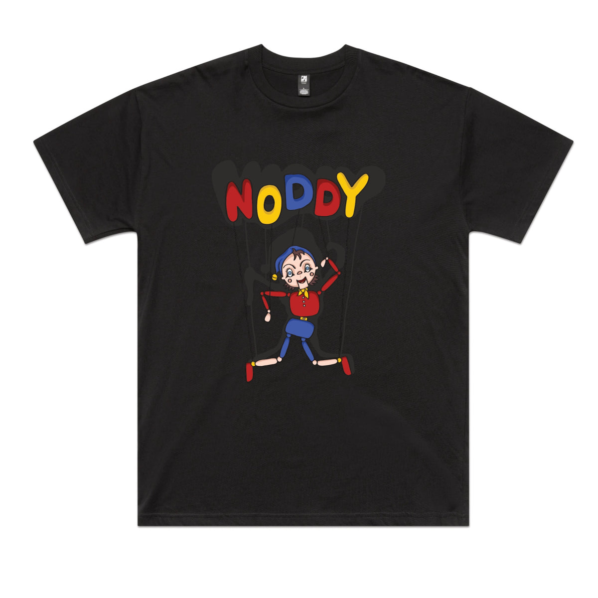 Black oversized t-shirt with Noddy graphic by Lonely Kids Club