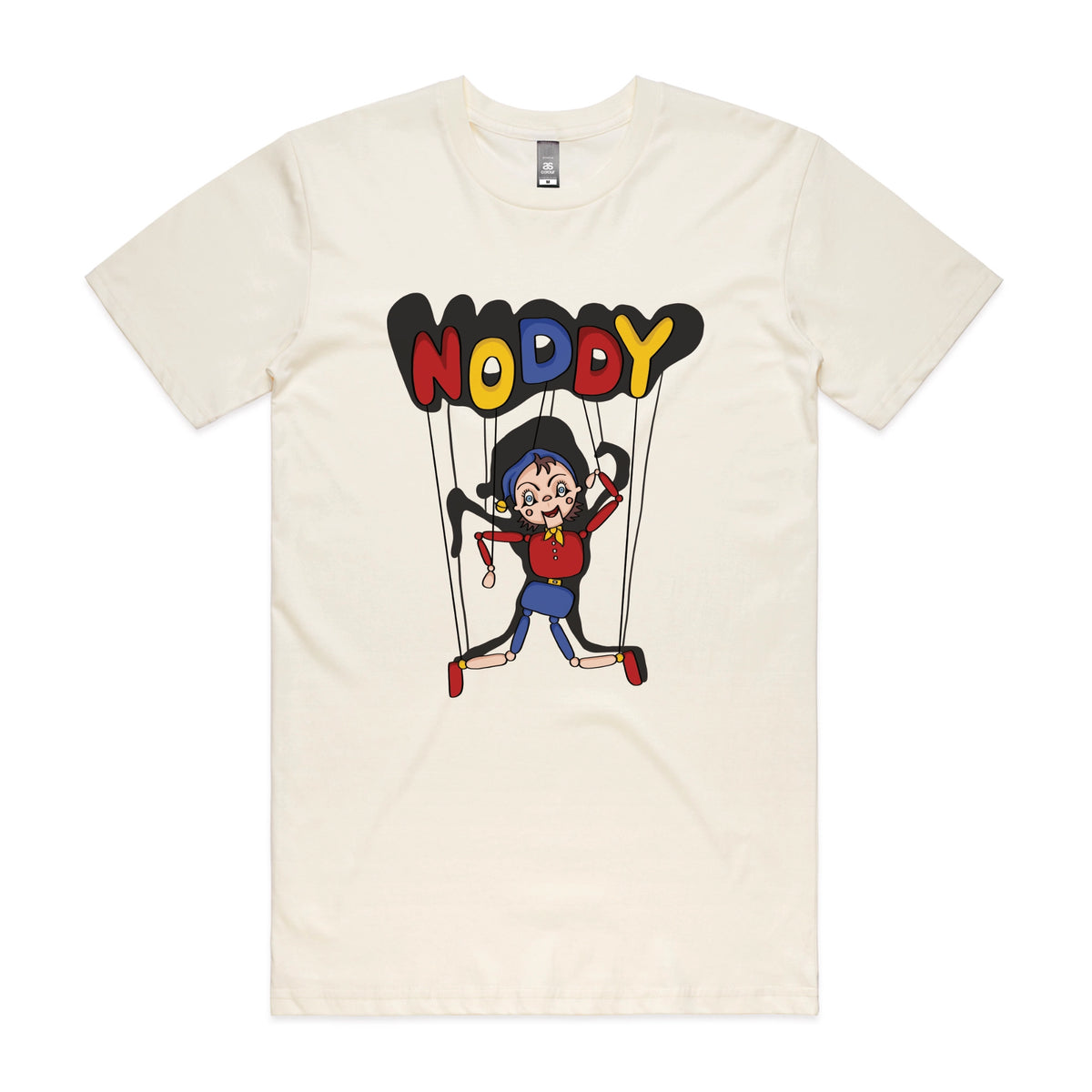 Ecru unisex t-shirt with Noddy graphic by Lonely Kids Club