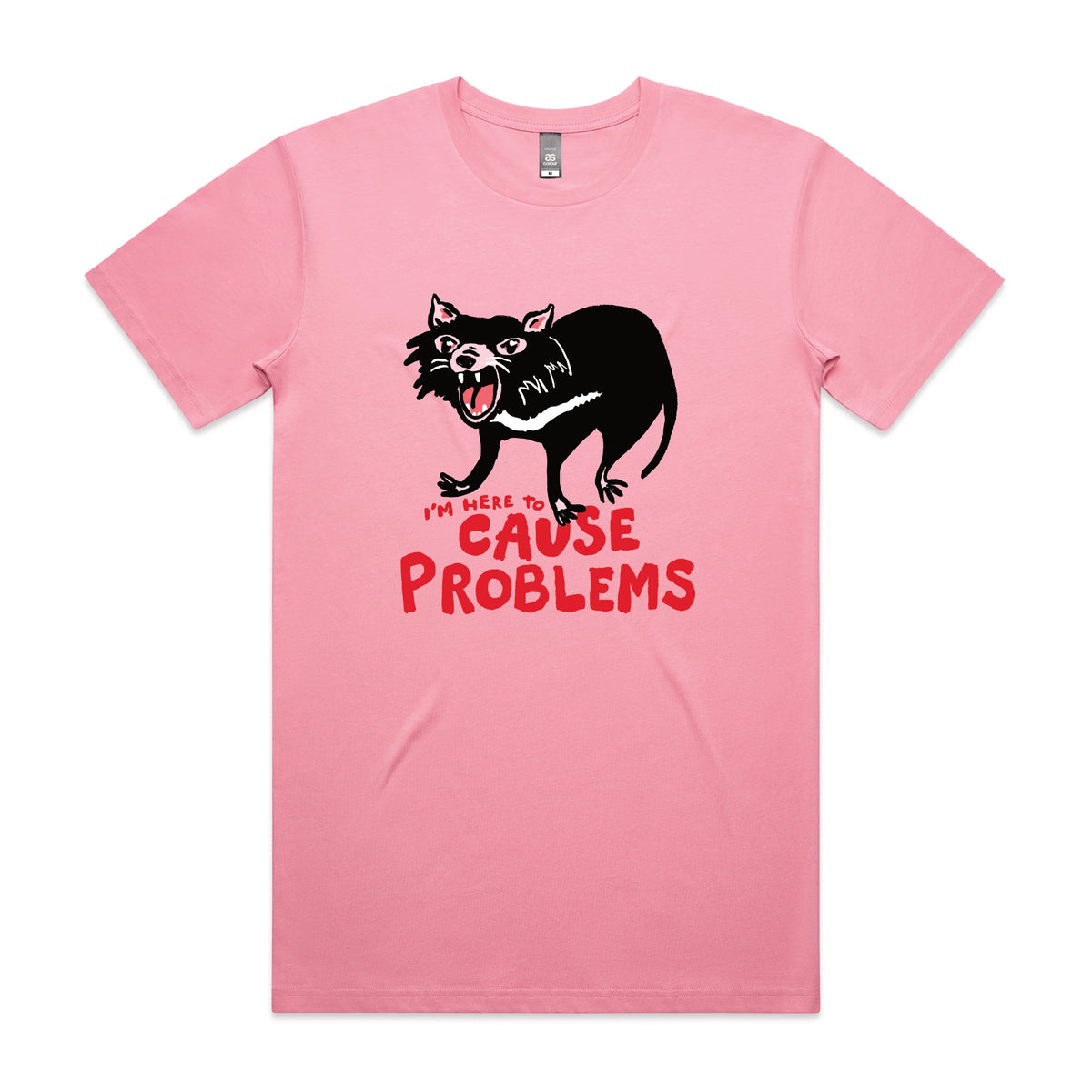 Bubblegum unisex t-shirt with Cause Problems graphic by Lonely Kids Club