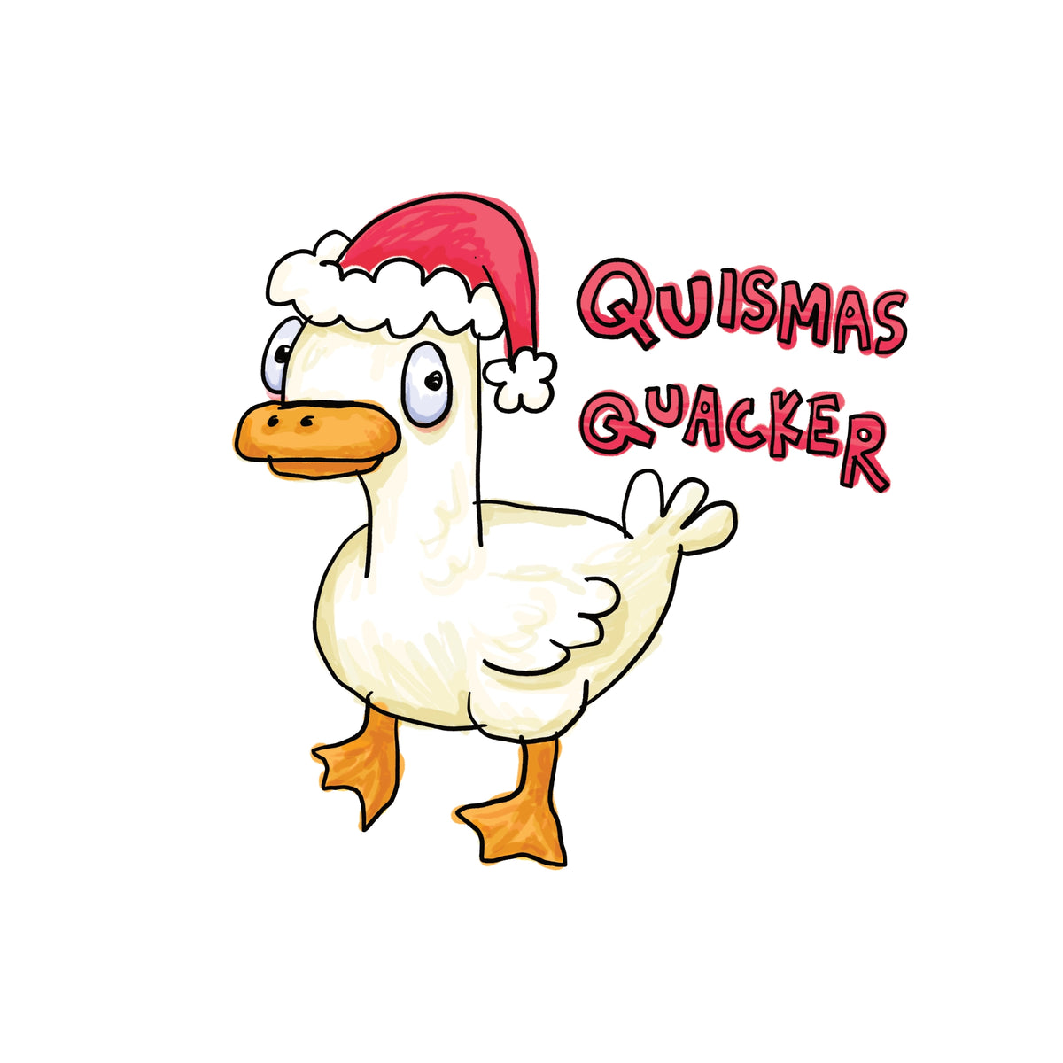 Quismas Quacker Kids t-shirt design, artwork by Claire Harrison for Lonely Kids Club