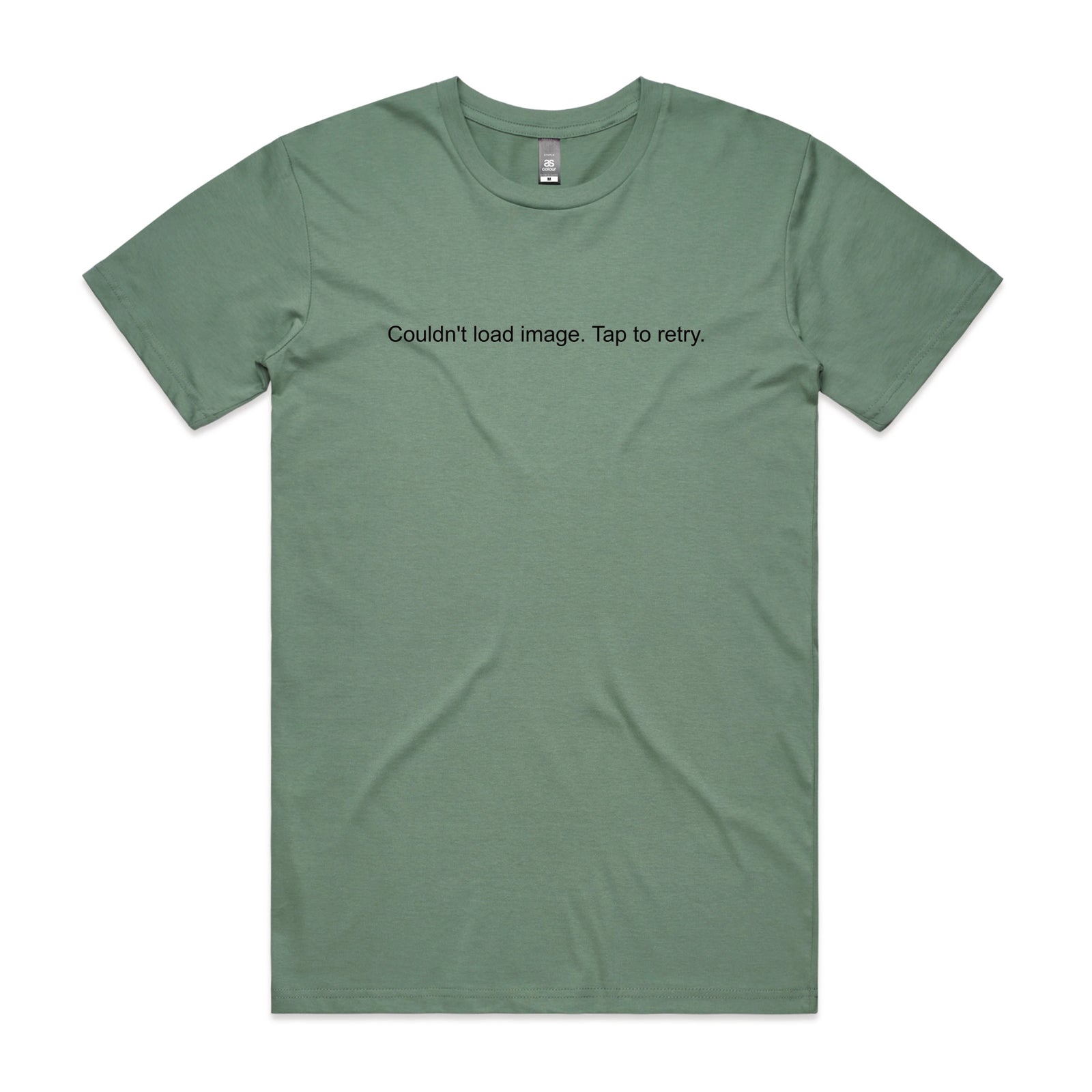 Sage unisex t-shirt with Tap To Retry graphic by Lonely Kids Club