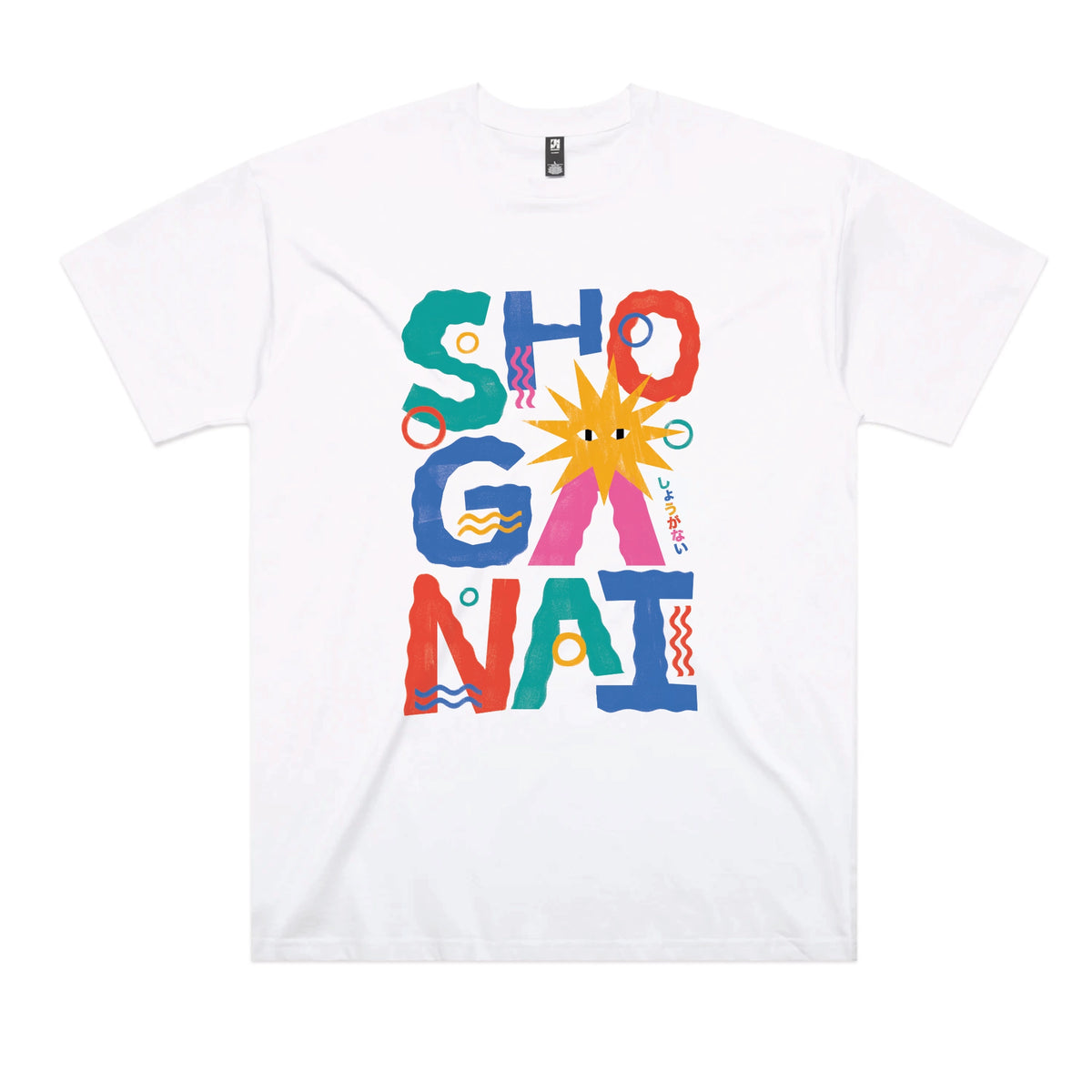 White oversized t-shirt with Shoganai graphic by Lonely Kids Club