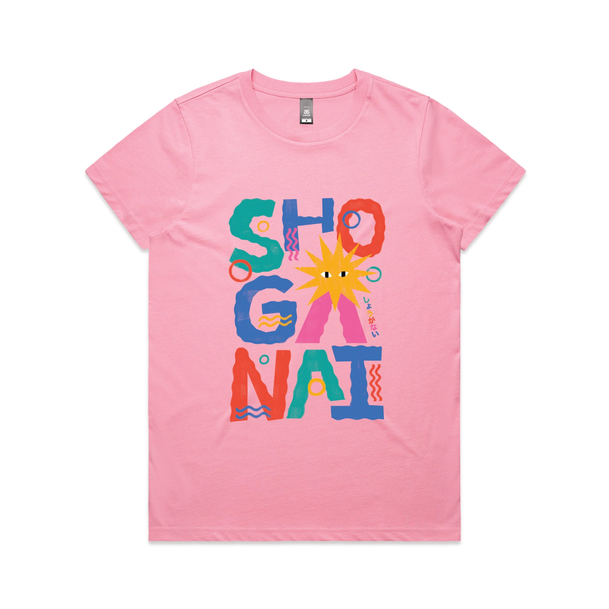 Bubblegum fitted womens t-shirt with Shoganai graphic by Lonely Kids Club
