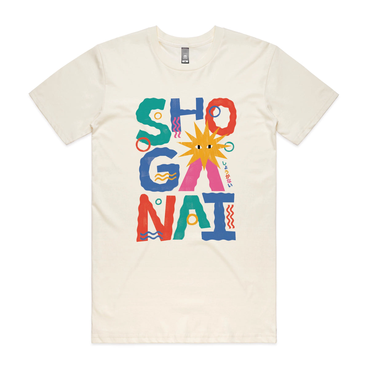 Ecru unisex t-shirt with Shoganai graphic by Lonely Kids Club