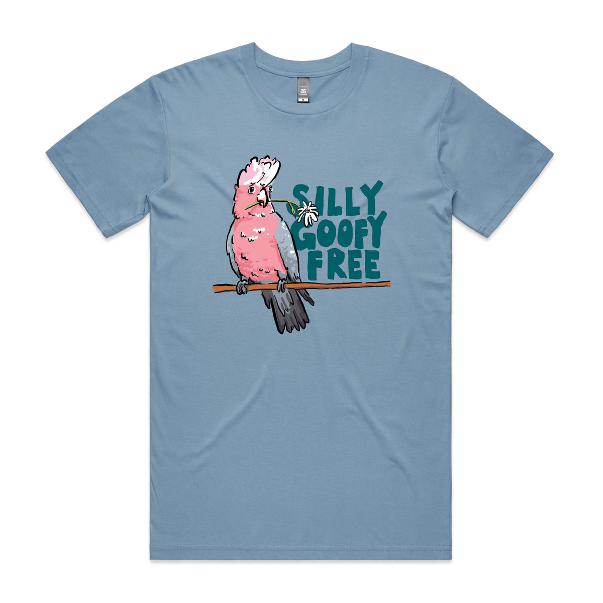 Carolina Blue unisex t-shirt with Silly Goofy Free graphic by Lonely Kids Club