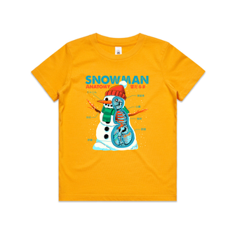 Snowman Anatomy Kids Tee