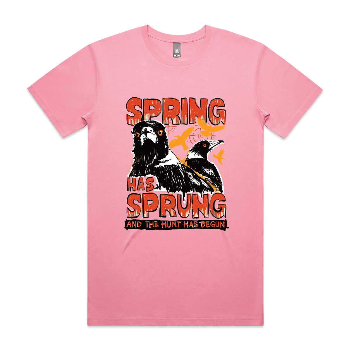 Bubblegum unisex t-shirt with Spring Has Sprung graphic by Lonely Kids Club