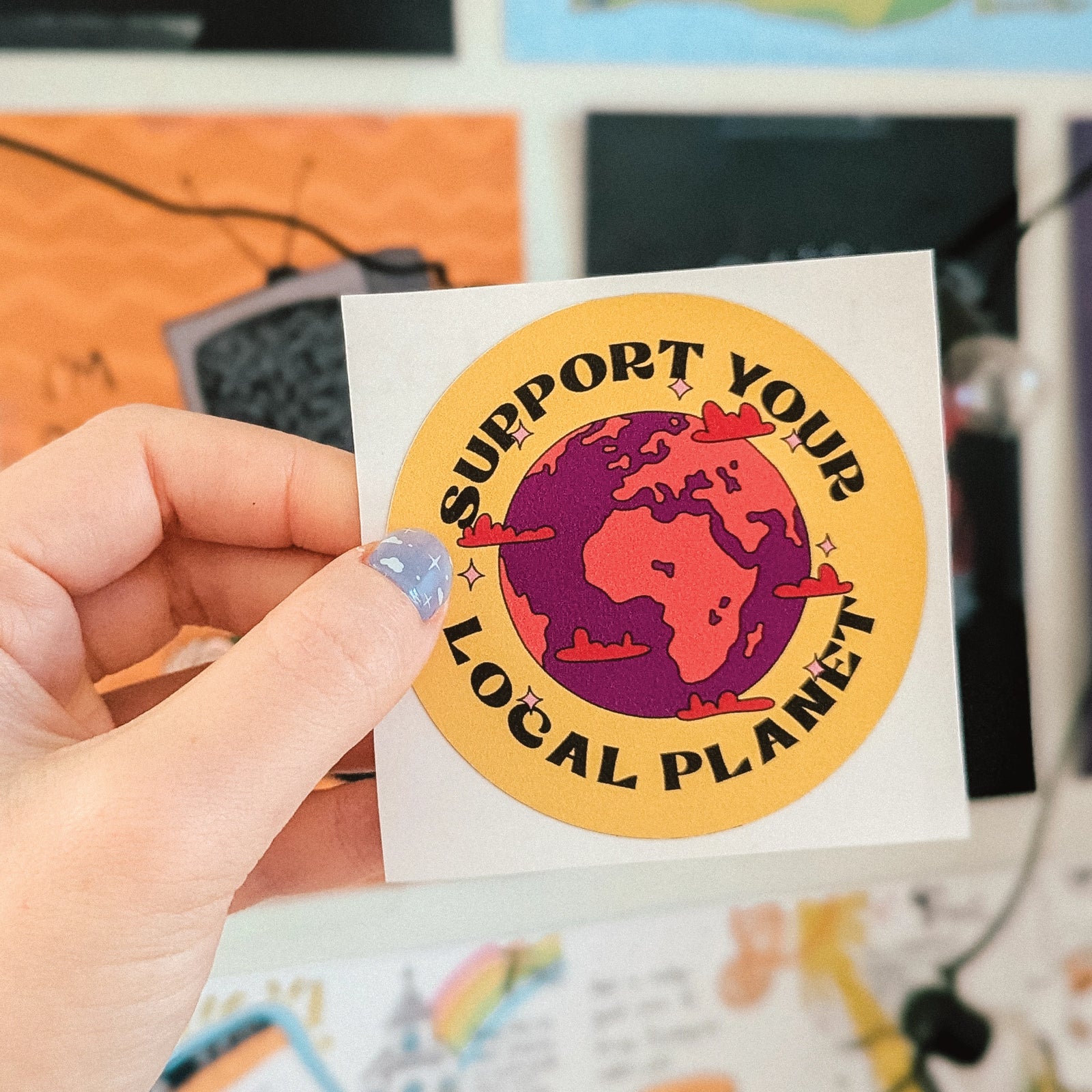 Support Your Local Planet Weatherproof Sticker sticker set by Lonely Kids Club
