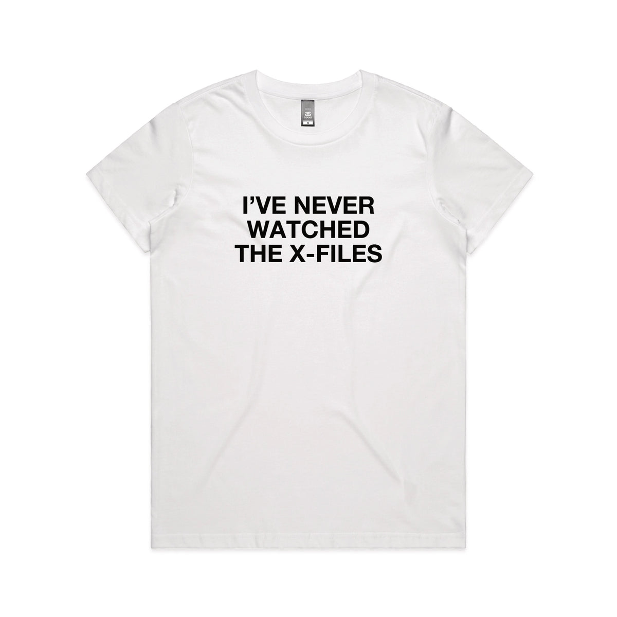 White Maple fitted t-shirt with The X-Files TV design from Lonely Kids Club