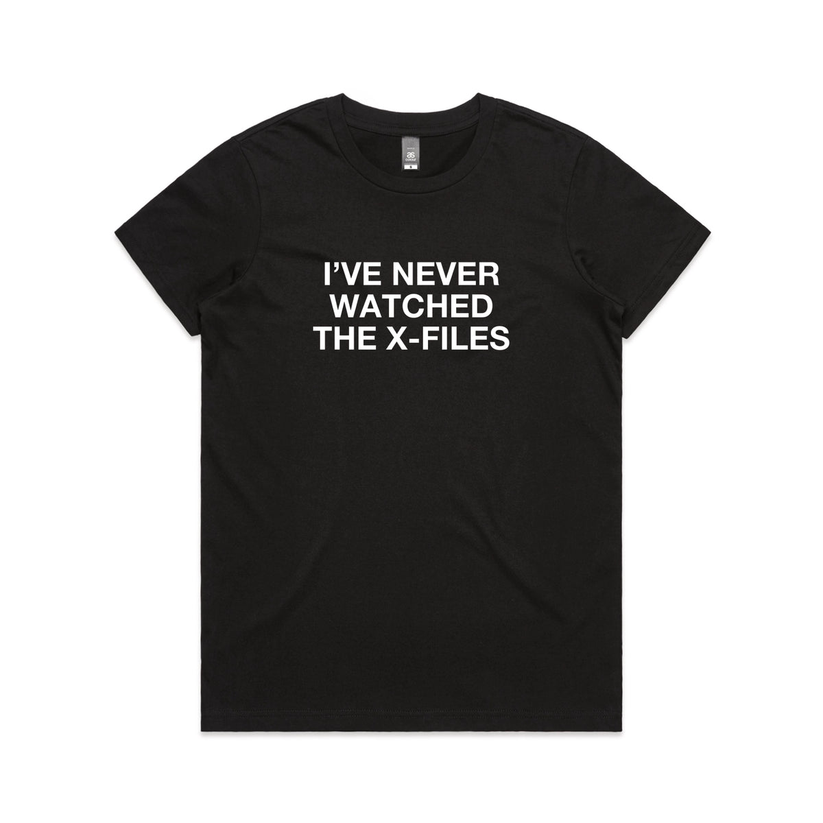 Black Maple fitted t-shirt with The X-Files TV design from Lonely Kids Club