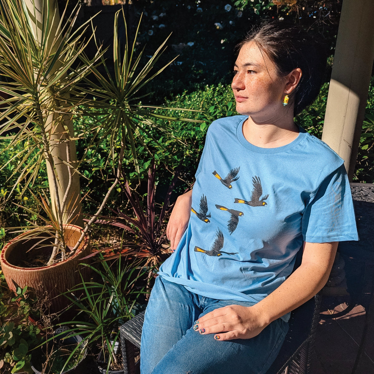 Yellow Tailed Black Cockatoos t-shirt by Lonely Kids Club