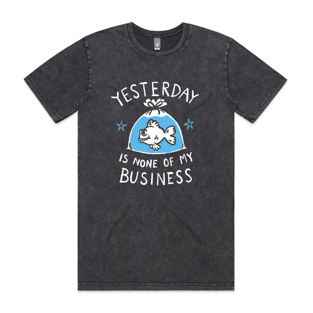 Acid Wash unisex t-shirt with Yesterday graphic by Lonely Kids Club