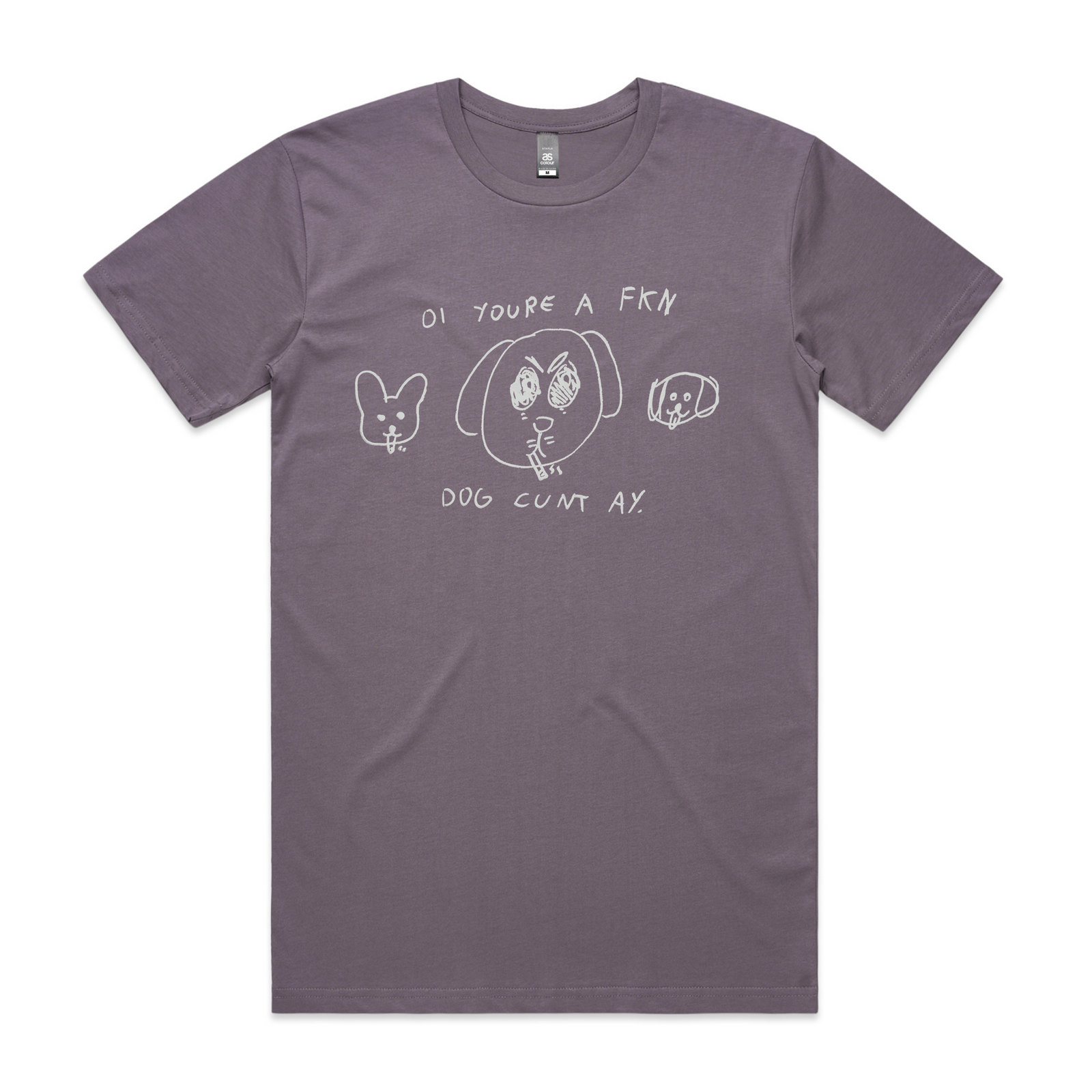 Mauve unisex t-shirt with Youre A Dog graphic by Lonely Kids Club